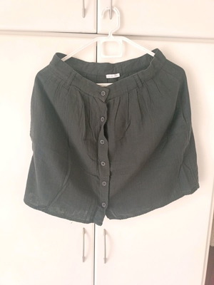 Women's black linen skirt American Vintage new with buttons