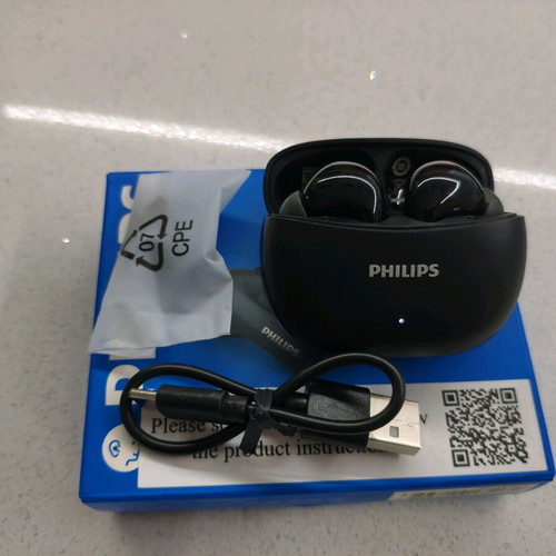 Philips TAT1320 Wireless Earbuds New, White & Black