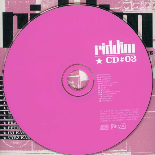 Riddim CD #03 reggae dancehall tunes culture used