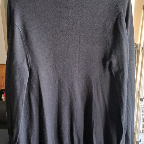 Zara cardigan knitted asymmetrical long used, black