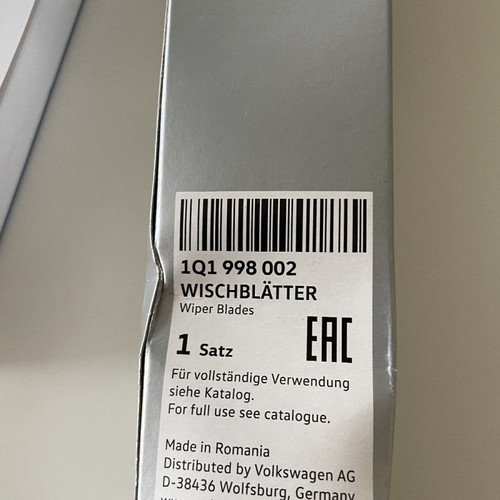 VW wiper blades new genuine in box