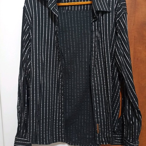 Mississippi men's shirt Large black with silver stripes