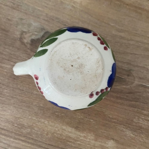 Handmade clay cup from Samos used, hand-painted