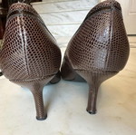 J. Bournazos leather pumps with snake pattern like new