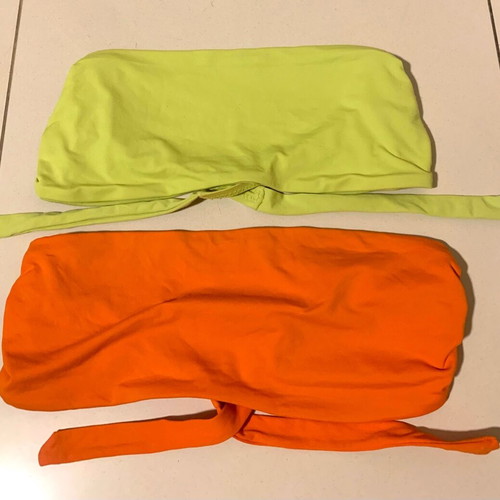 Yamamay set of two used bustiers yellow and orange size M
