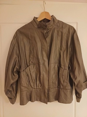 Trussardi jacket khaki shiny size M/L like new