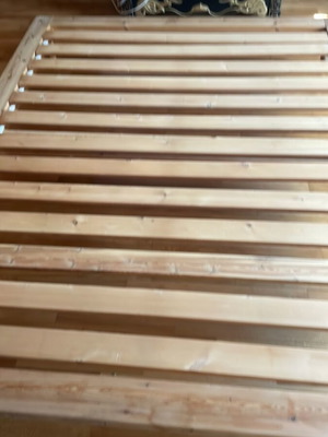 Double bed frame 180x220x26 cm with headboard 188x130 cm