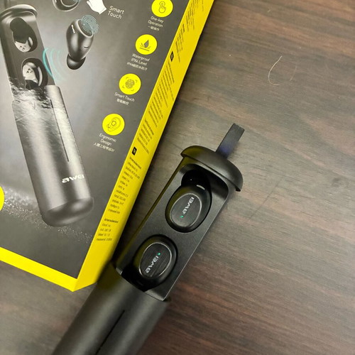 Awei T55 True Wireless Earbuds used with all accessories