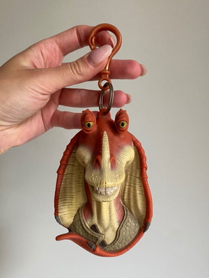 Vintage Star Wars Jar Jar Binks coin purse used, 1999 Applause