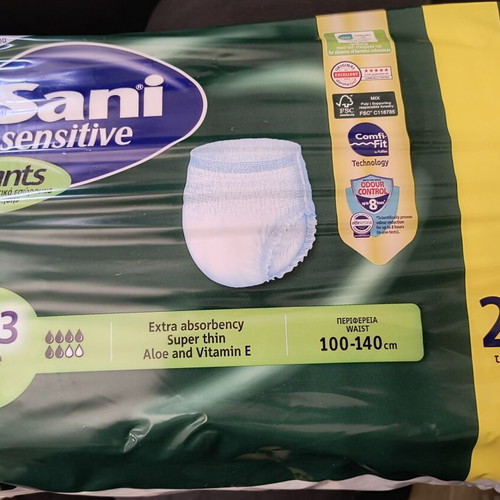 Sani Sensitive adult diapers No3 Large, pack of 24