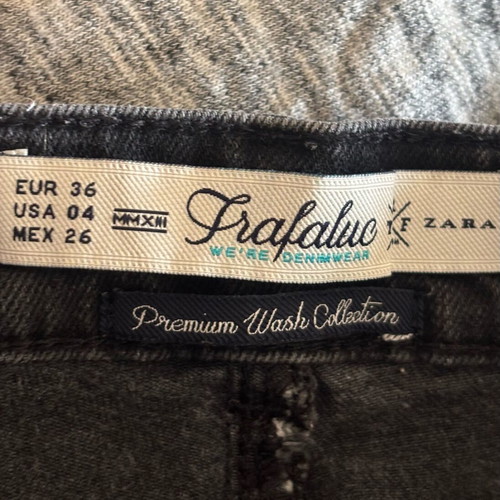 Zara pants front cotton back denim like new size S 36