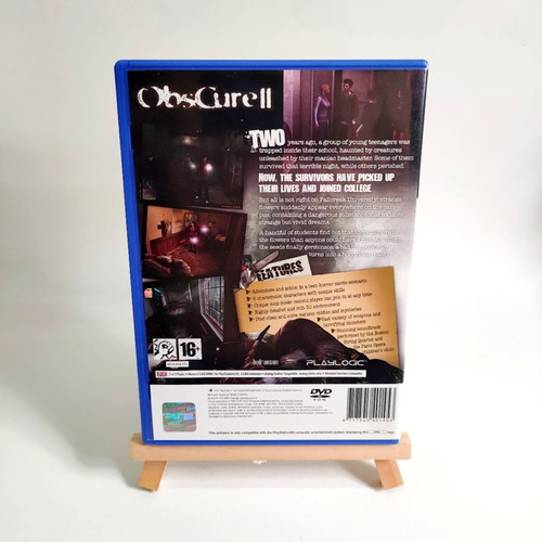 PS2 Obscure 2 Αγγλικό Sony PlayStation 2 μεταχειρισμένο, πλήρες & λειτουργικό με ακρυλική θήκη