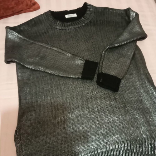Silver long blouse used, size M