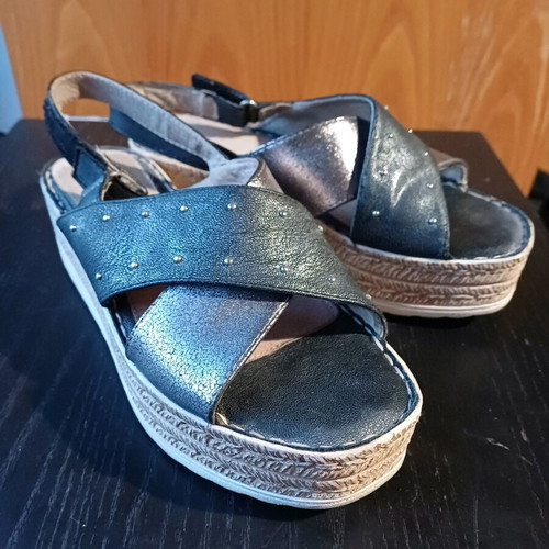 Parex women's platform sandals used, size 37, anthracite