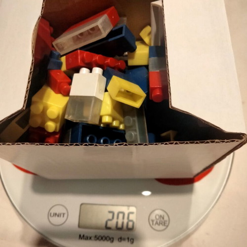 Lego compatible building blocks used, pack with 2 green bases, ~200g