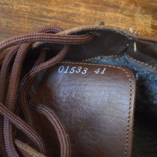 Boxer leather ankle boots size 41 with fur lining like new, brown