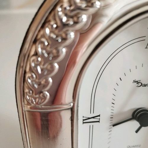 Silver table clock 925 like new, mechanism needs replacement