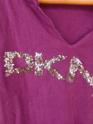 DKNY blouse used, purple, size L