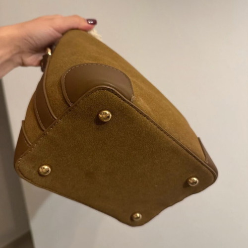 Suede brown handbag new
