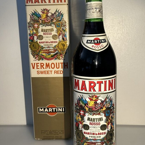 Martini Rosso Sweet Red Vermouth vintage with original box