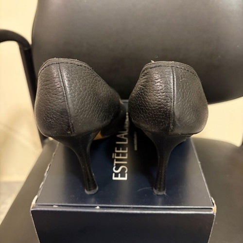Haralas pumps used, black leather, 6 cm heel, size 40