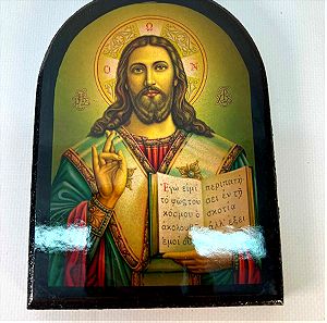 Ξύλινη εκκλησιαστική εικόνα Ιησού Χριστού 15x10