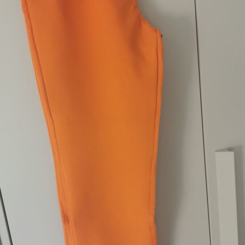 Decoro fabric pants orange like new, size S