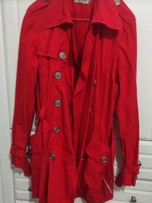 Καπαρντίνα Uno fashion κόκκινη σαν καινούργιο, μέγεθος L