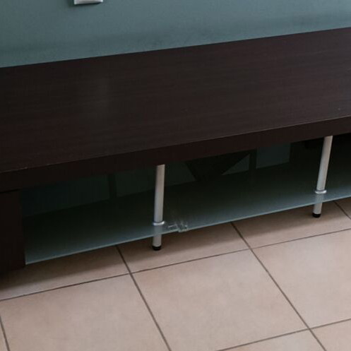 Index TV stand with two drawers, wood effect