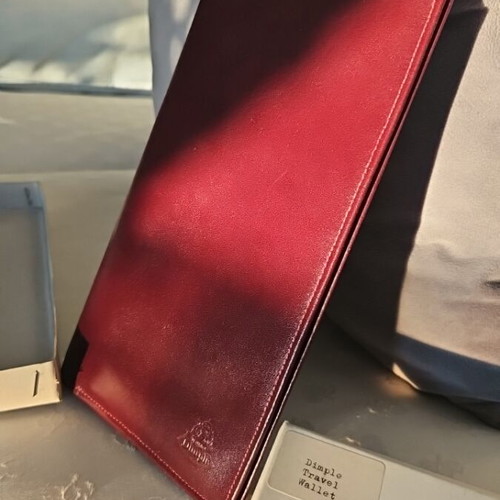 Dimple Travel Wallet folder καινούργιο, καφέ κόκκινο