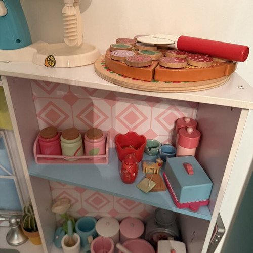 Kidkraft Wooden Play Kitchen Like New with Accessories
