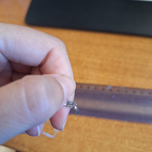 Silver 925 bracelet with hammered beads