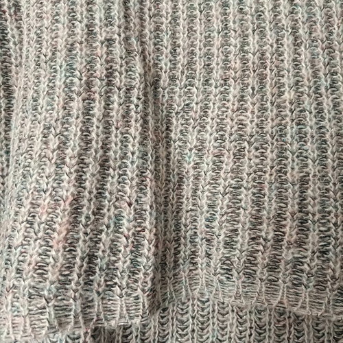 Knitted sweater like new, gray with multicolor threads