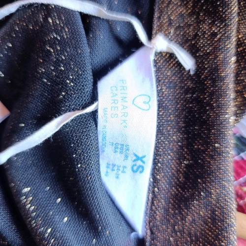 Abiye shirt and pants set brown with gold rhinestones Primark new