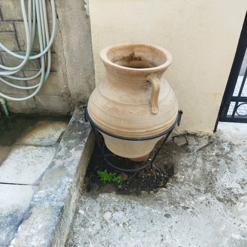 Πήλινο Πυθάρι Κριτικό χειροποίητο σε άριστη κατάσταση με βάση
