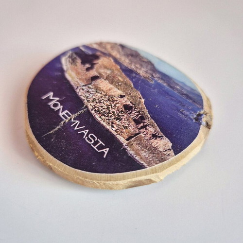 Wooden Monemvasia fridge magnet new