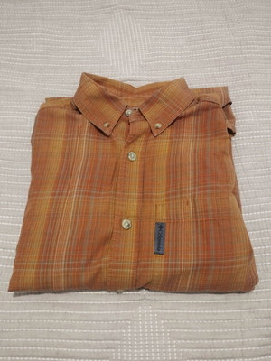 Columbia men's shirt S orange, like new, 100% cotton