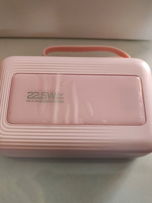 Powerbank 20000mAh pink with built-in cables for Android and iPhone