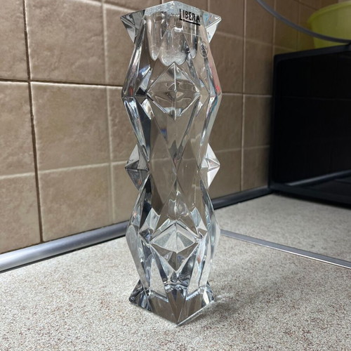 Libera crystal candle holder from Czech Republic like new