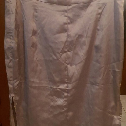 Satin midi skirt Zara new, silver-grey, size L