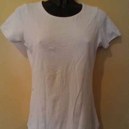 Zara t-shirt used, white, medium size