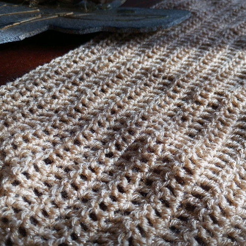 Handmade gold scarf new with subtle shine