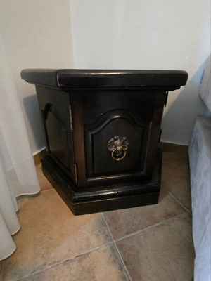 Wooden vintage living room side table used with storage