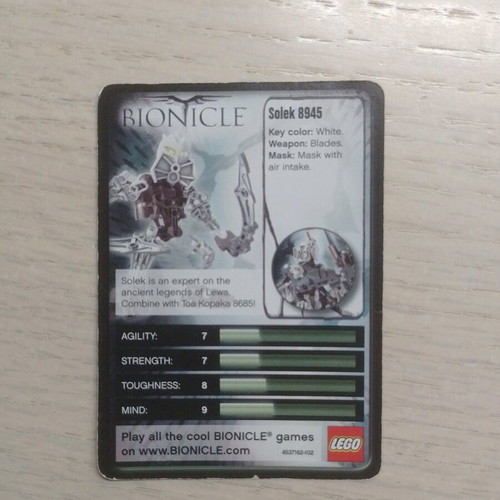 Lego Bionicle cards like new, collectible and authentic