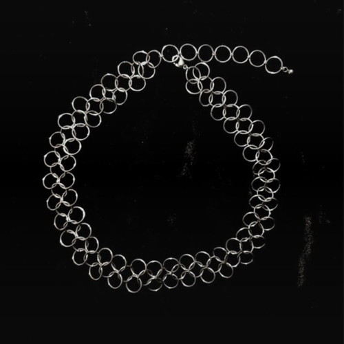 Chainmail necklace handmade silver stainless steel new