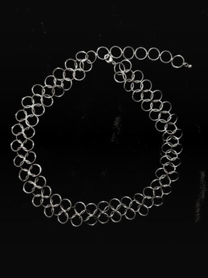 Chainmail necklace handmade silver stainless steel new