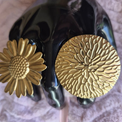 Ring set new, large summer stainless steel gold tone