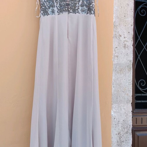 Demetrios evening dress like new, size M 38 10, beige