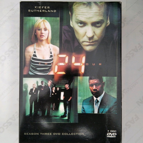 Twenty Four Season 3 DVD used, subtitles, 7-disc set