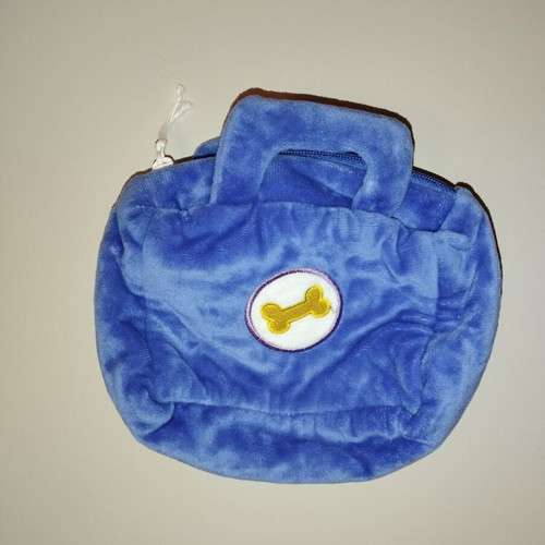 Plush bag like new, blue, small size